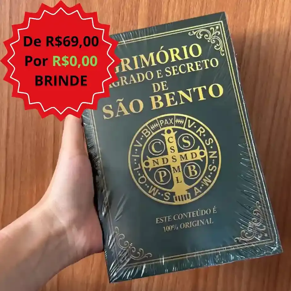 Grimório Sagrado e Secreto de São Bento — livro físico de brinde